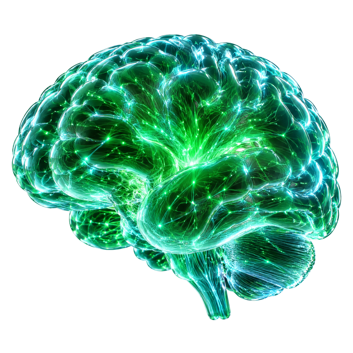 Representação luminosa de inteligência artificial